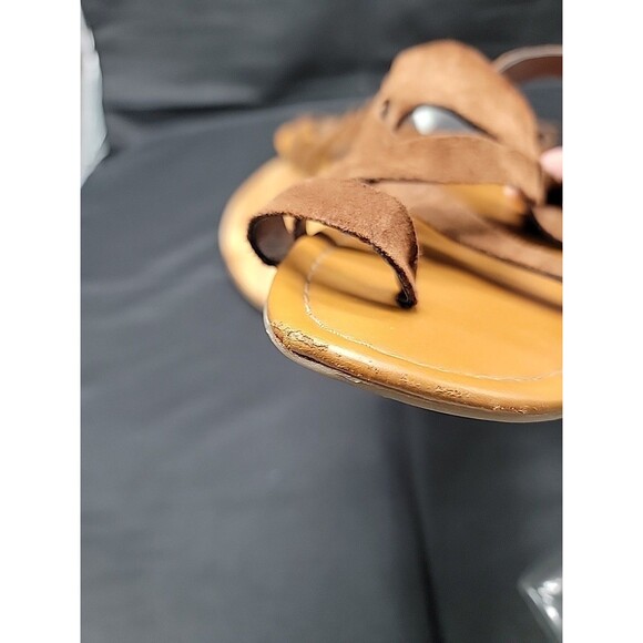 Franco Sarto Gia Brown Suede Strappy Sandals Size 8M - Picture 6 of 10